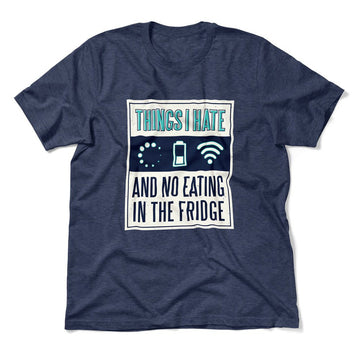 Things I Hate Men/Unisex T-Shirt in Heather Navy color